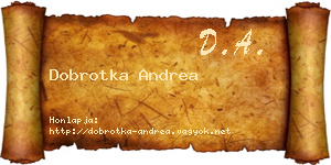 Dobrotka Andrea névjegykártya