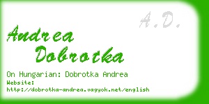 andrea dobrotka business card